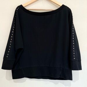 New York & Company Black Top Sweat Shirt Size Large